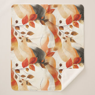 Herbsteleganz Nahtloses Muster Sherpadecke