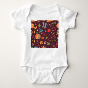 Herbstelemente, dunkler Hintergrund, Vintag Baby Strampler