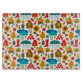 Herbstelemente Schneidebrett