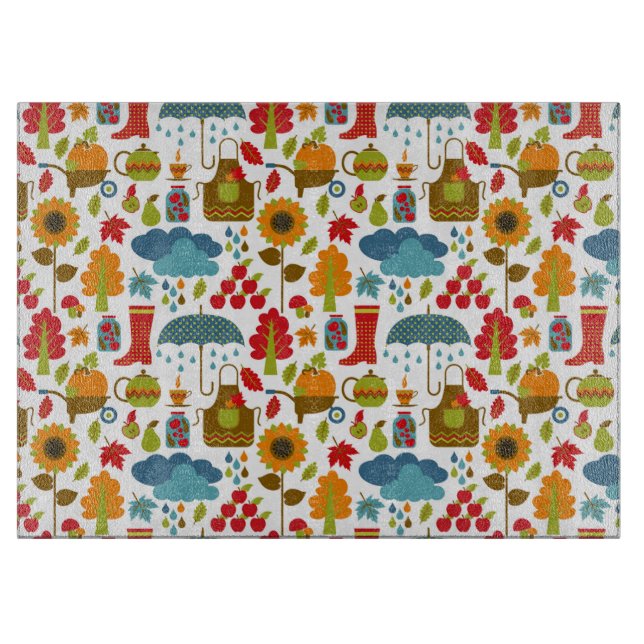 Herbstelemente Schneidebrett (Vorderseite)