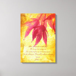 Herbstentwurf, Joshua-1:9, Wandplakat Leinwanddruck