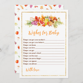 Herbsternte Babydusche wünscht sich ein Baby Einladung