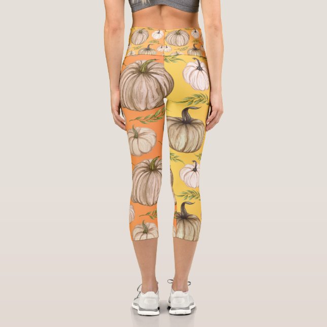 Herbsternte Erntedank Jahreszeit Falli Capri Leggings (Rückseite)