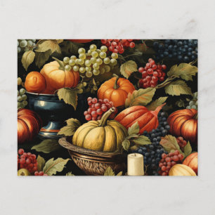 Herbsternte, Herbstfarben, Postkarte