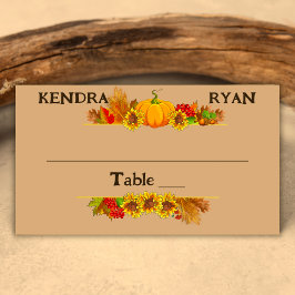Herbsternte Hochzeit der Bauer Platzkarte