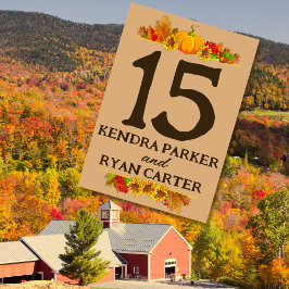 Herbsternte Hochzeit der Bauer Tischnummer