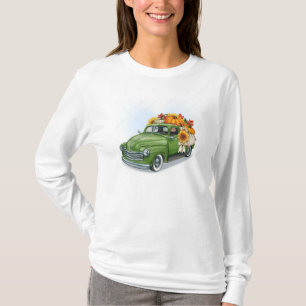 Herbsternte in grünen Lkw-Langschläuchen T-Shirt