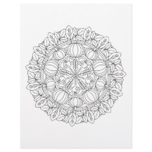 Herbsternte Mandala-Farbseite