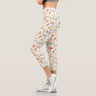 Herbsternte Muster Capri Leggings