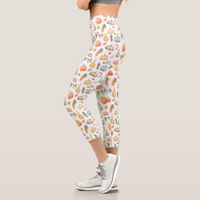 Herbsternte Muster Capri Leggings (Links)