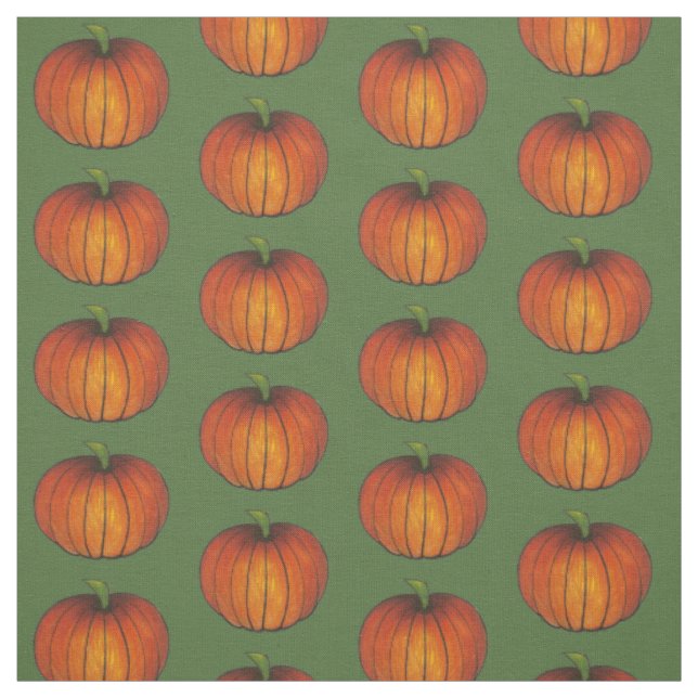 Herbsternte Orange Pumpkin Patch Erntedank Stoff (Muster)