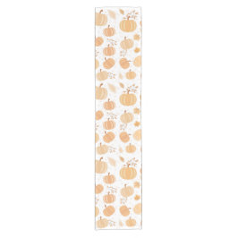 Herbsternte Pumpkin und Leaf Pastel Muster Kurzer Tischläufer