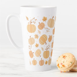 Herbsternte Pumpkin und Leaf Pastel Muster Milchtasse