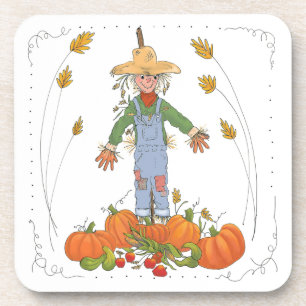 Herbsternte Vogelscheuche Getränkeuntersetzer