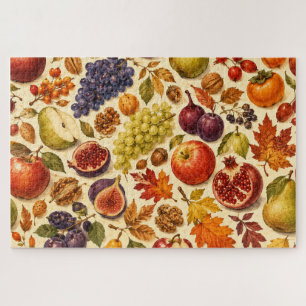 Herbsternte Wasserfarbenmuster Puzzle