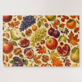 Herbsternte Wasserfarbenmuster Puzzle