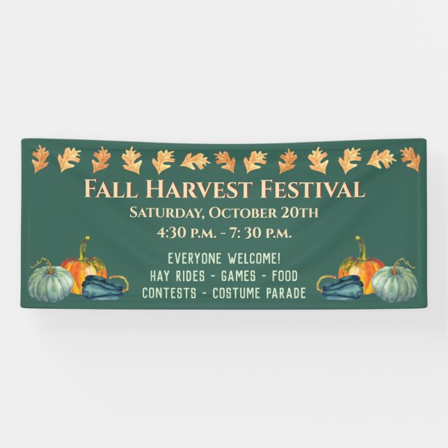 Herbsterntefest Kürbis Banner (Horizontal)
