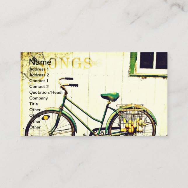 Herbstfahrradsongs Visitenkarte (Vorderseite)