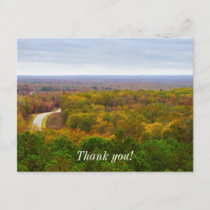 Herbstfahrt Pano Danke Postkarte
