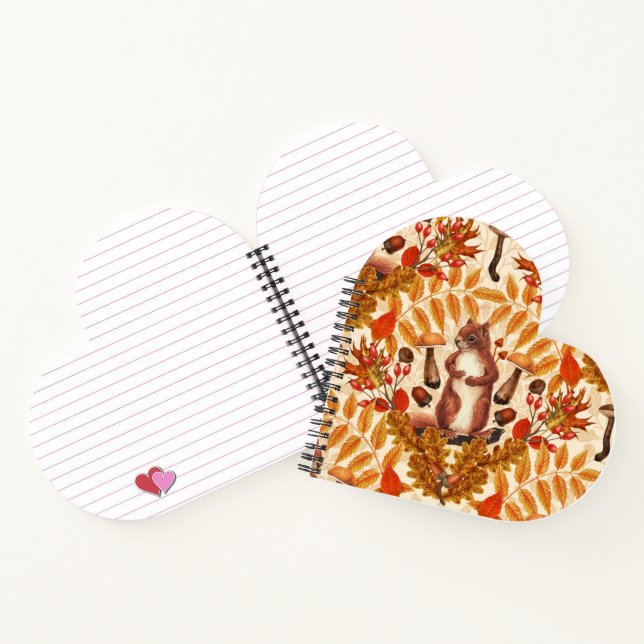 Herbstfalke auf Weiß Notizbuch (Innenseite)