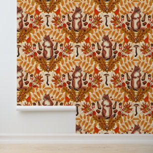 Herbstfalke auf Weiß Tapete