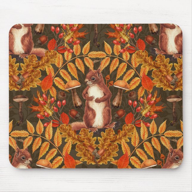 Herbstfalke in dunkelbraun mousepad (Vorne)