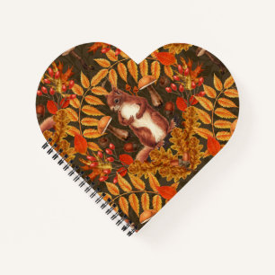 Herbstfalke in dunkelbraun notizbuch