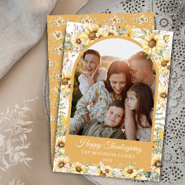 Herbstfall Arch Wasserfarbenfroh Erntedankfest Feiertagskarte