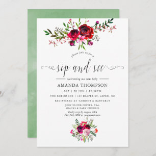 Herbstfall Blumensippe und Siehe Einladung