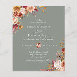 Herbstfall Blumenzage Grüne Hochzeit