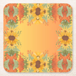 Herbstfall Erntedank Harvest Blume Rechteckiger Pappuntersetzer