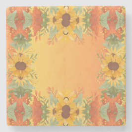 Herbstfall Erntedank Harvest Blume Steinuntersetzer