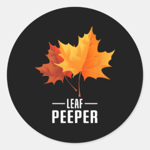 Herbstfall Farbe Leaf Bunnyer Herbst Bunnyer Bunny Runder Aufkleber