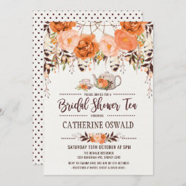 Herbstfall Floral Boho Bridal Party Einladung