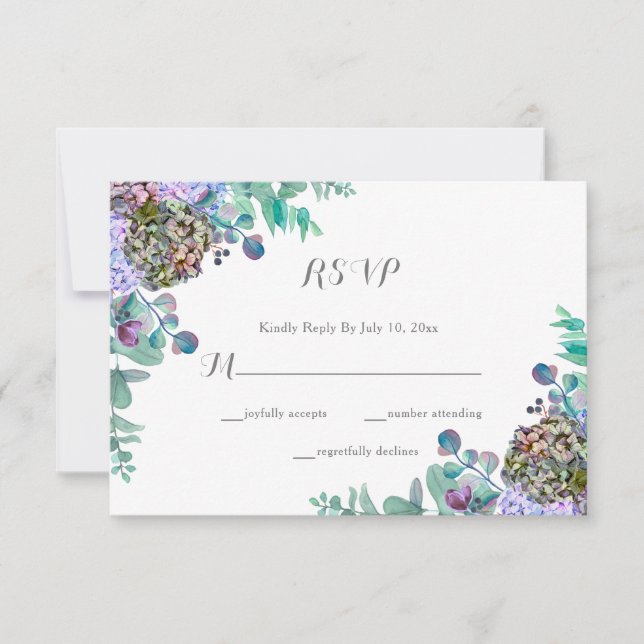 Herbstfall Floral Pumpkin Hochzeit RSVP Karte (Vorderseite)