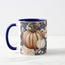 Herbstfall Floral Pumpkin Tasse