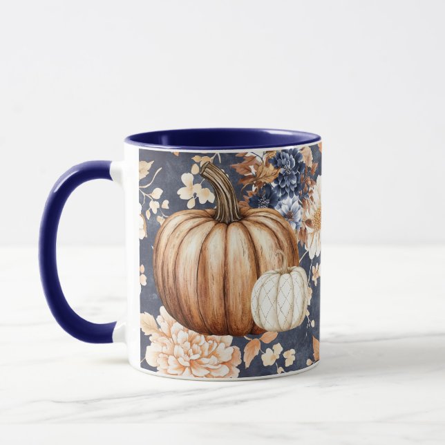 Herbstfall Floral Pumpkin Tasse (Links)