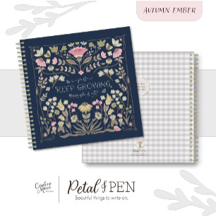 Herbstfall florales Folk Journal Notizbuch