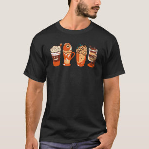 Herbstfall-Kaffee-Latups-Horror & Ghost-Halle T-Shirt