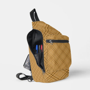 Herbstfall Kariert Tartan 1 Diagonal Crossbody Bag