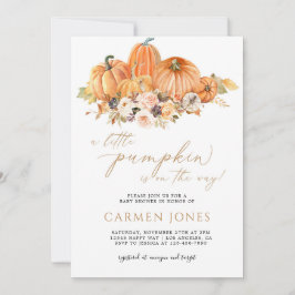 Herbstfall Kleine Pumpkin Baby Dusche Einladung