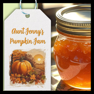Herbstfall Landscape Pumpkin - Geschenkmarke Geschenkanhänger