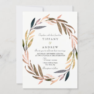 Herbstfall Leaf Wreath Wedite Einladung