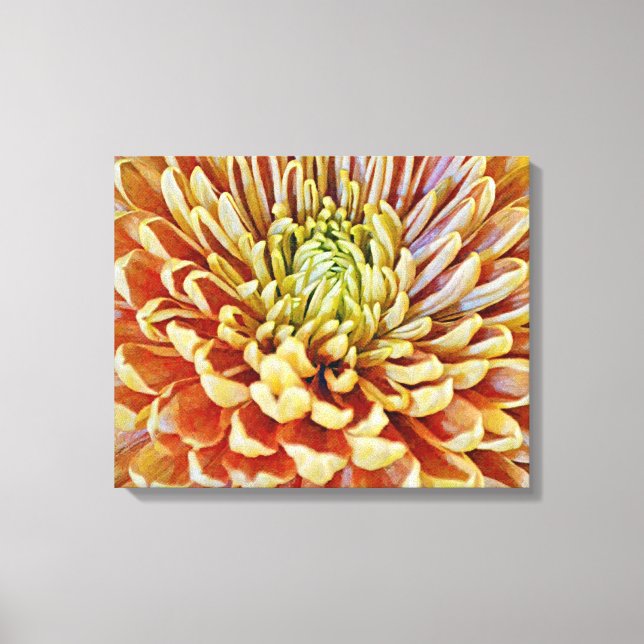 Herbstfall Orange Blume Leinwand Printmedien (Vorderseite)