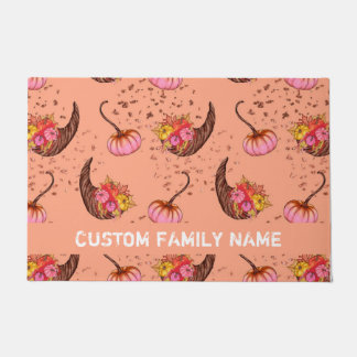 Herbstfall Pink Pumpkin Door Mat Fußmatte