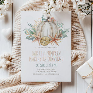 Herbstfall - Pumpkin & Seashells Folieneinladung