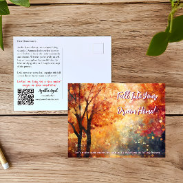 Herbstfall Real Anwesen Neues Client-Marketing Postkarte