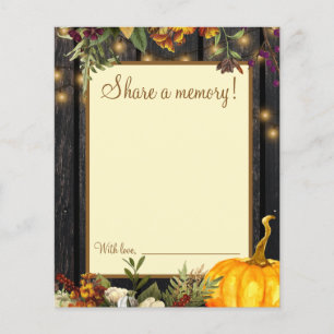 Herbstfall rustikal 80 Jahre Geburtstagskarte