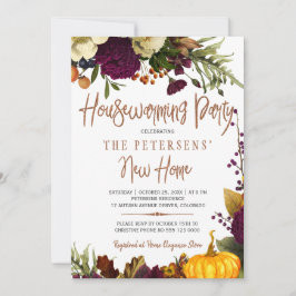 Herbstfall rustikale moderne Typografie Haus Erwär Ankündigung