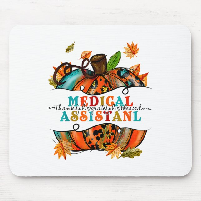 Herbstfall T-Shirts Medizinischer Istant Dankbarke Mousepad (Vorne)